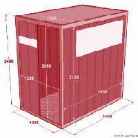 контейнер 3 тонны размеры, габариты, длина